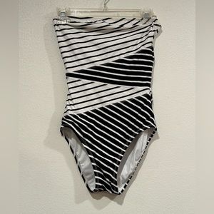 Anne Cole One Piece Bandeau Contrast Swimsuit